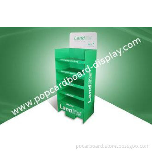 Green Cardboard Display Stands Cardboard Floor Display for
